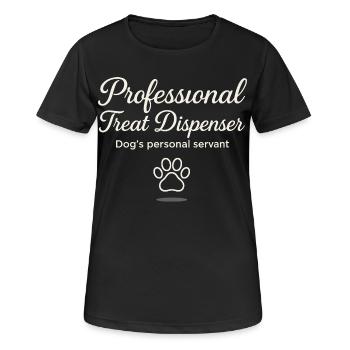 Serviteur professionnel pour chiens distributeur de friandises - T-shirt respirant Femme - noir - Devant - AI Model Female 172 light (172cm)