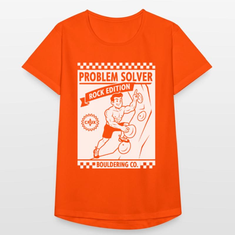 Problem Solver Rock Edition Climbing Wall Fun T-shirt respirant Femme