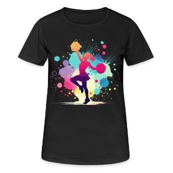 Pom-pom girl, Cheerleading, Cheer, fille - T-shirt respirant Femme - noir - Devant - AI Model Female 172 light (172cm)