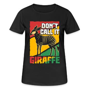 Okapi Animal - T-shirt respirant Femme - noir - Devant - AI Model Female 172 light (172cm)