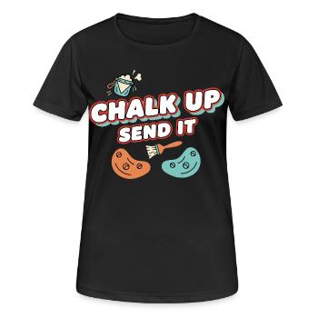 Schreib auf, schick es Kletterspaß - Frauen T-Shirt atmungsaktiv - Schwarz - Vorne - AI Model Female 172 light (172cm)