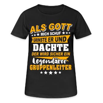 Expressions des chefs de groupe - T-shirt respirant Femme - noir - Devant - AI Model Female 172 light (172cm)