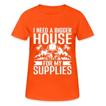  Prepper Must Haves Survivalism Lover Prepping - Women's Breathable T-Shirt - neon orange - Front - AI Model Female 172 dark (172cm)