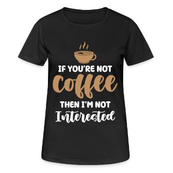Coffee or no interest - Women's Breathable T-Shirt - black - Front - AI Model Female 172 light (172cm)