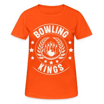 Bowling - T-shirt respirant Femme - orange néon - Devant - AI Model Female 172 dark (172cm)