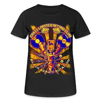 Djing - Frauen T-Shirt atmungsaktiv - Schwarz - Vorne - AI Model Female 172 light (172cm)