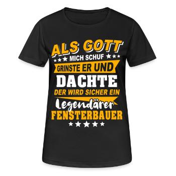 Dictons du créateur de fenêtres - T-shirt respirant Femme - noir - Devant - AI Model Female 172 light (172cm)