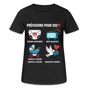 soon Dad 2026 Announcement Humor Future Dad 2026 - Women's Breathable T-Shirt - black - Front - AI Model Female 172 light (172cm)