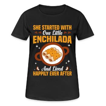 Mexikanisches Foodie-Enchilada-Liebhaber-Mexikanisches Gericht - Frauen T-Shirt atmungsaktiv - Schwarz - Vorne - AI Model Female 172 light (172cm)