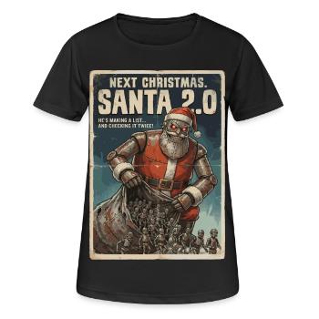 Santa 2.0 Cyborg - Women's Breathable T-Shirt - black - Front - AI Model Female 172 light (172cm)