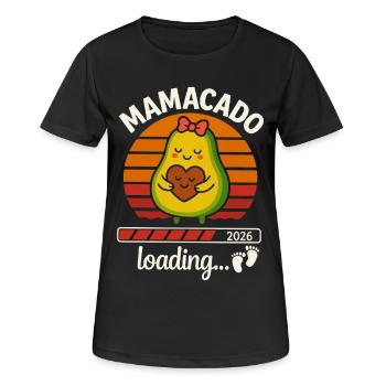 Mamacado Mama 2026 - Frauen T-Shirt atmungsaktiv - Schwarz - Vorne - AI Model Female 172 light (172cm)