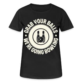 Bowling - T-shirt respirant Femme - noir - Devant - AI Model Female 172 light (172cm)