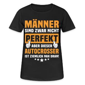Lustige Autocrosser Sprüche - Frauen T-Shirt atmungsaktiv - Schwarz - Vorne - AI Model Female 172 light (172cm)