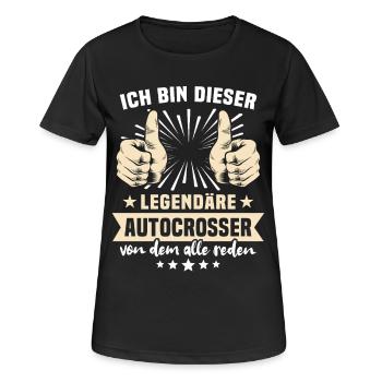 Autocrosser Sprüche - Frauen T-Shirt atmungsaktiv - Schwarz - Vorne - AI Model Female 172 light (172cm)