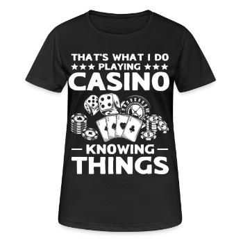 Casino Glücksspieler - Frauen T-Shirt atmungsaktiv - Schwarz - Vorne - AI Model Female 172 light (172cm)