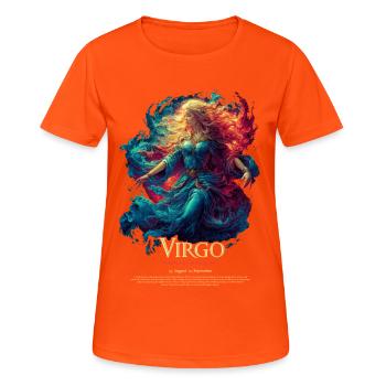 Vierge - T-shirt respirant Femme - orange néon - Devant - AI Model Female 172 dark (172cm)