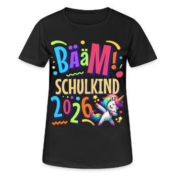 Bääm Écolier 2026 - T-shirt respirant Femme - noir - Devant - AI Model Female 172 light (172cm)