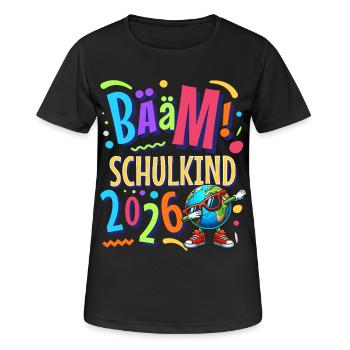 Bääm Écolier 2026 - T-shirt respirant Femme - noir - Devant - AI Model Female 172 light (172cm)
