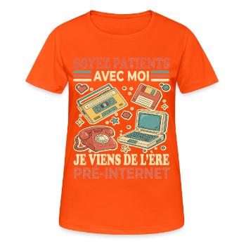 The humorous gift for old people - Women's Breathable T-Shirt - neon orange - Front - AI Model Female 172 dark (172cm)