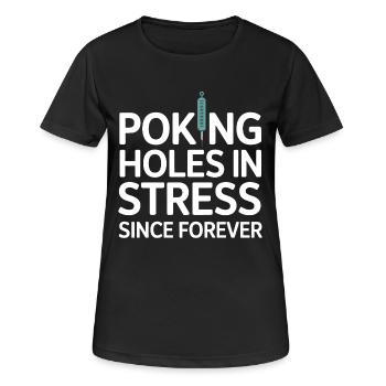 Praticien agréé en MTC Expert en Calme - T-shirt respirant Femme - noir - Devant - AI Model Female 172 light (172cm)