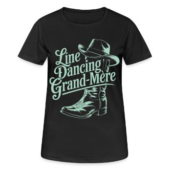 Line Dancing Grandma - Women's Breathable T-Shirt - black - Front - AI Model Female 172 light (172cm)