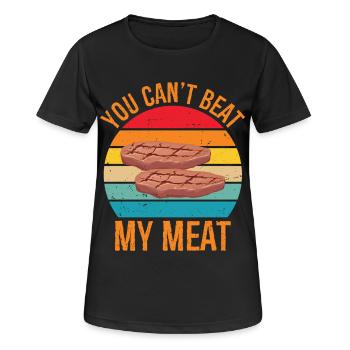 Rien ne vaut mon barbecue barbecue à la viande grillé - T-shirt respirant Femme - noir - Devant - AI Model Female 172 light (172cm)