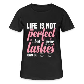 Technicien Cils Artiste Extension de Cils - T-shirt respirant Femme - noir - Devant - AI Model Female 172 light (172cm)