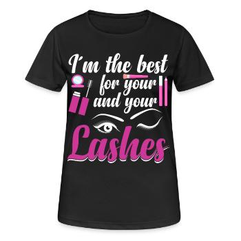 Artiste des cils Cosmétologue Technicien des cils - T-shirt respirant Femme - noir - Devant - AI Model Female 172 light (172cm)
