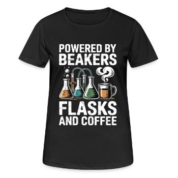 Alchemist Mind Engineer Heart Chemistry Motif - Women's Breathable T-Shirt - black - Front - AI Model Female 172 light (172cm)