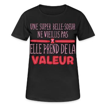 It doesn't age, it increases in value - Women's Breathable T-Shirt - black - Front - AI Model Female 172 light (172cm)
