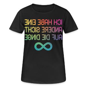 Autisten Ich Habe Eine Andere Sicht Auf Die Dinge  - Frauen T-Shirt atmungsaktiv - Schwarz - Vorne - AI Model Female 172 light (172cm)