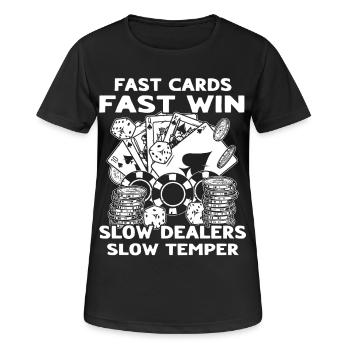 Casino Casino Game - Women's Breathable T-Shirt - black - Front - AI Model Female 172 light (172cm)
