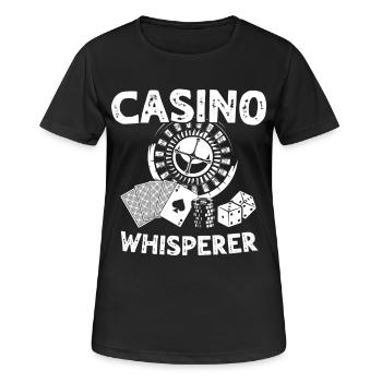 Casino - Frauen T-Shirt atmungsaktiv - Schwarz - Vorne - AI Model Female 172 light (172cm)