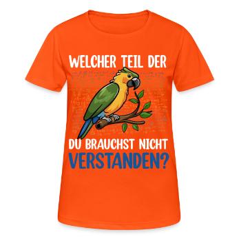 Comprendre le perroquet coloré ? - T-shirt respirant Femme - orange néon - Devant - AI Model Female 172 dark (172cm)