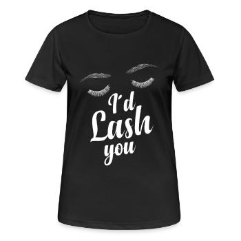 Technicien de cils Whisperer de cils Technicien de cils - T-shirt respirant Femme - noir - Devant - AI Model Female 172 light (172cm)