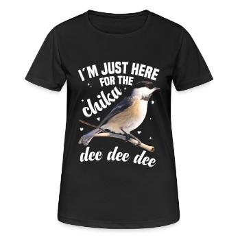 Amant des mésanges, ornithologue - T-shirt respirant Femme - noir - Devant - AI Model Female 172 light (172cm)