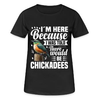 Mésange Oiseau Oiseau Mésange - T-shirt respirant Femme - noir - Devant - AI Model Female 172 light (172cm)