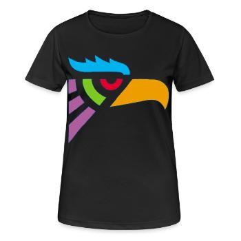 Tête d'aigle tribal - T-shirt respirant Femme - noir - Devant - AI Model Female 172 light (172cm)