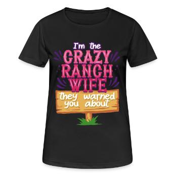 Wife of a farmer Mother - Women's Breathable T-Shirt - black - Front - AI Model Female 172 light (172cm)