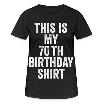 70th Anniversary 70th Birthday Gift - 70th Birthday Gift - Women's Breathable T-Shirt - black - Front - AI Model Female 172 light (172cm)