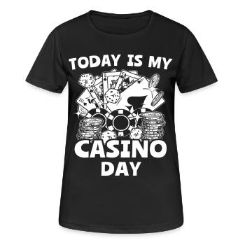 Casino - Frauen T-Shirt atmungsaktiv - Schwarz - Vorne - AI Model Female 172 light (172cm)