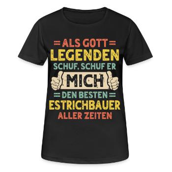 Constructeur de tables - T-shirt respirant Femme - noir - Devant - AI Model Female 172 light (172cm)