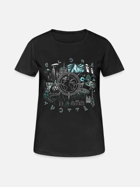 Globetrotter - Women's Breathable T-Shirt - black