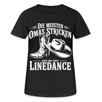 Le design de bottes de danse en ligne de grand-mère - T-shirt respirant Femme - noir - Devant - AI Model Female 172 light (172cm)