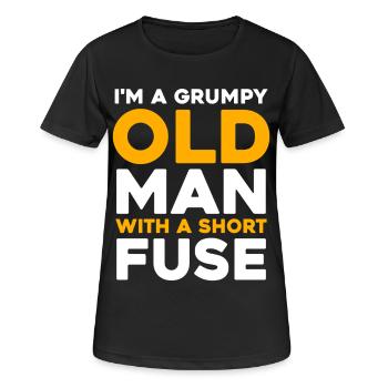 Grumpy Old Man with a Short Fuse - Women's Breathable T-Shirt - black - Front - AI Model Female 172 light (172cm)