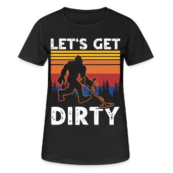 Sasquatches Dirt Fishing Big Foot - Frauen T-Shirt atmungsaktiv - Schwarz - Vorne - AI Model Female 172 light (172cm)