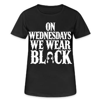 On Wednesdays We Wear Black - T-shirt respirant Femme - noir - Devant - AI Model Female 172 light (172cm)
