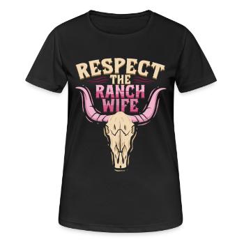 Épouse d’une mère fermière - T-shirt respirant Femme - noir - Devant - AI Model Female 172 light (172cm)