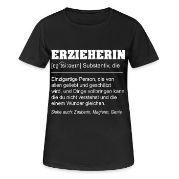Kindergarten teacher funny definition - Women's Breathable T-Shirt - black - Front - AI Model Female 172 light (172cm)