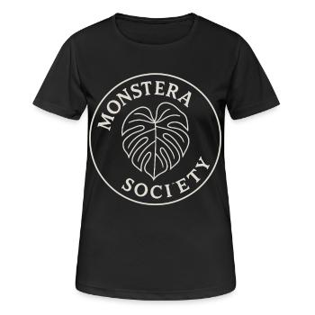 Monstera Society Pflanzenliebhaber - Frauen T-Shirt atmungsaktiv - Schwarz - Vorne - AI Model Female 172 light (172cm)